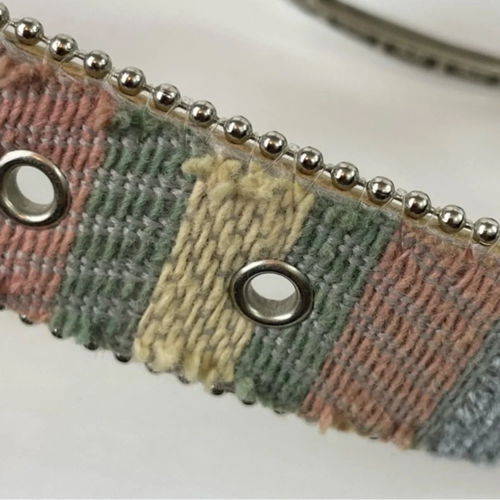 Vintage 80s Multicolored Tapestry Belt‎